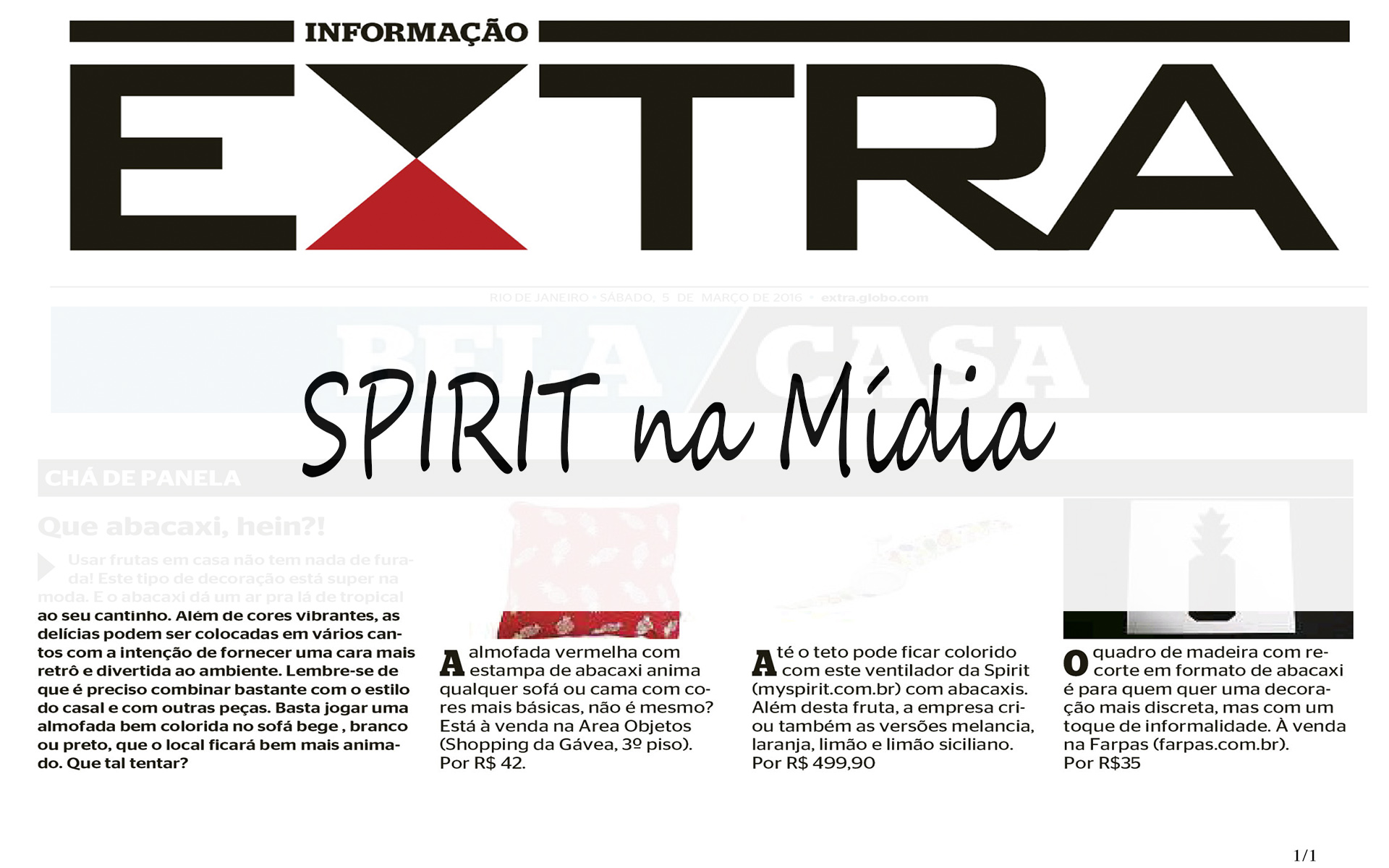 SPIRIT na mídia 2016