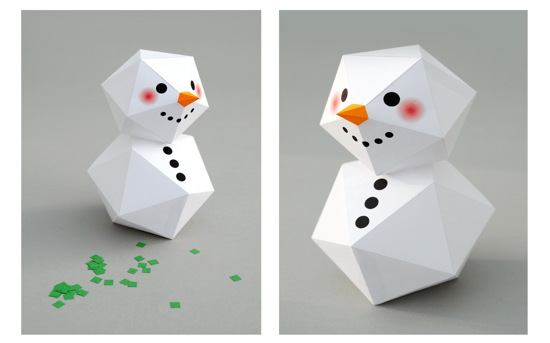 Boneco de neve em papel