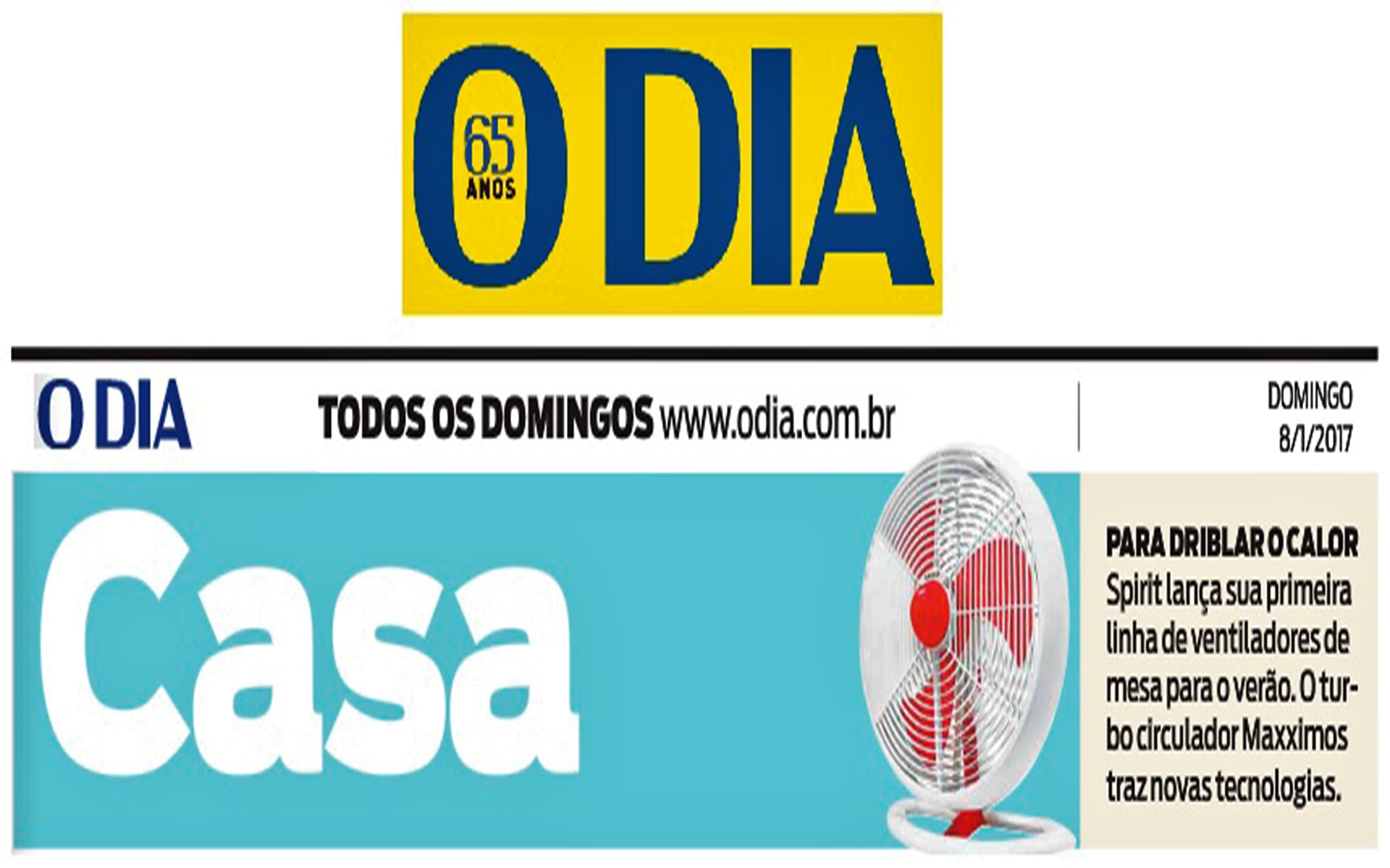 Ventilador de mesa SPIRIT para o verão