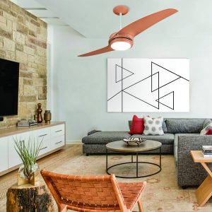 Tons de metalizado: Ventilador de Teto SPIRIT Wind 203 LED Titanium Bronze